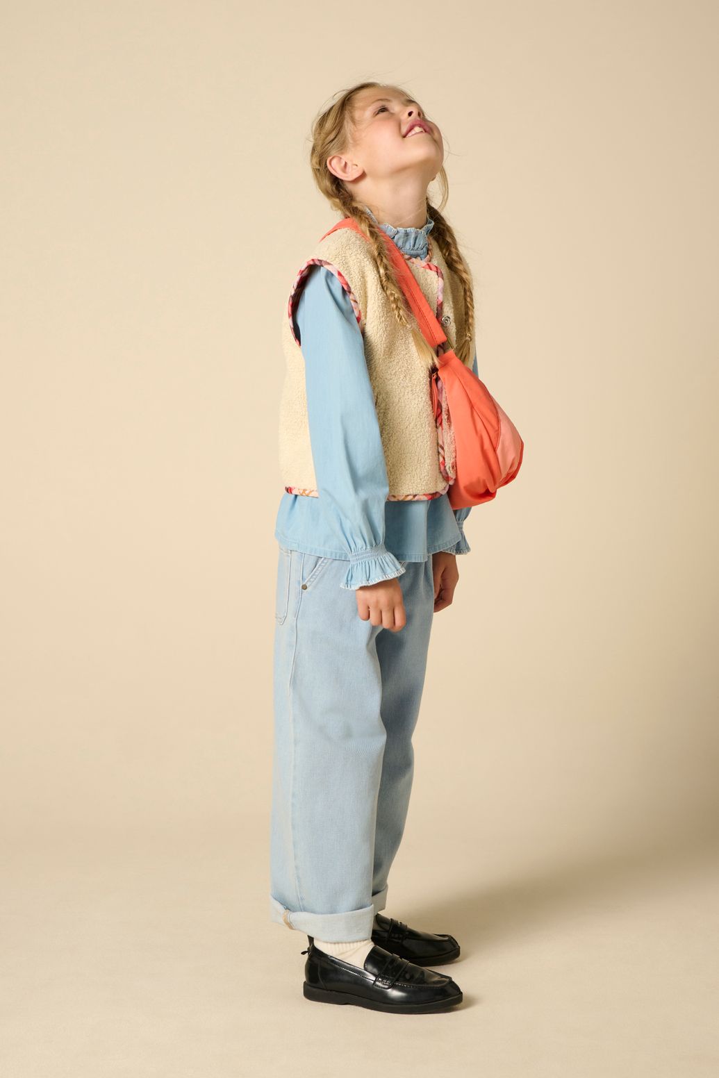 Jeansbluse - hellblau