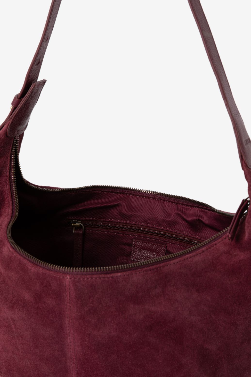 Sac en daim - rouge foncé