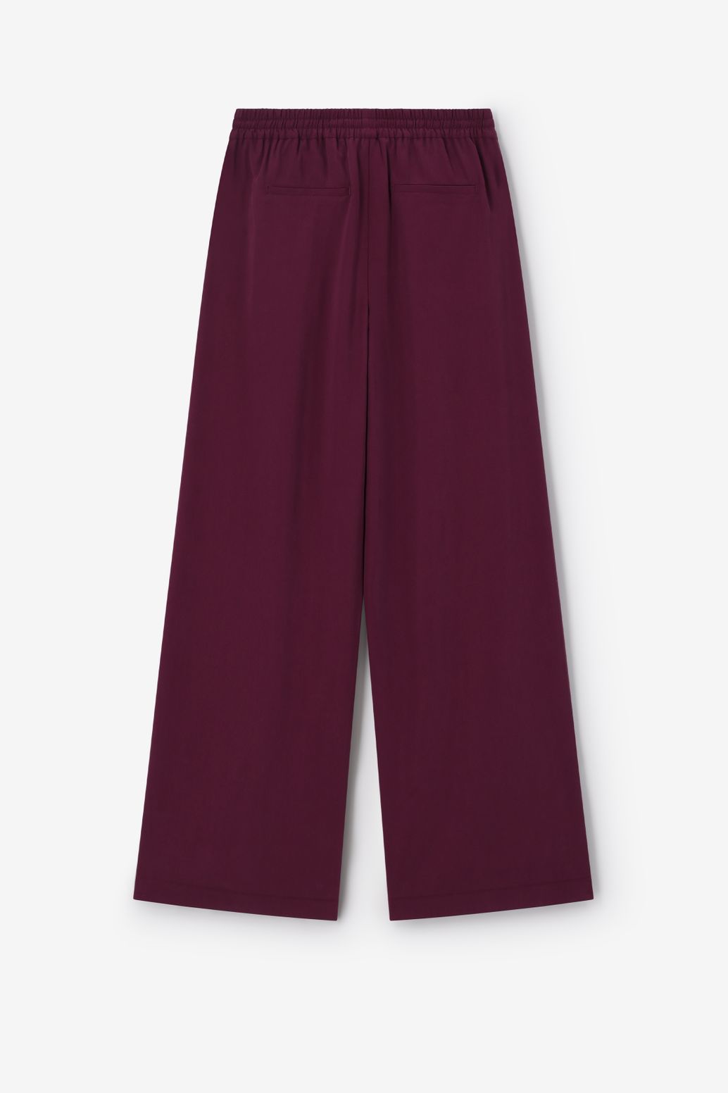 Donkerrode high waist wide leg broek