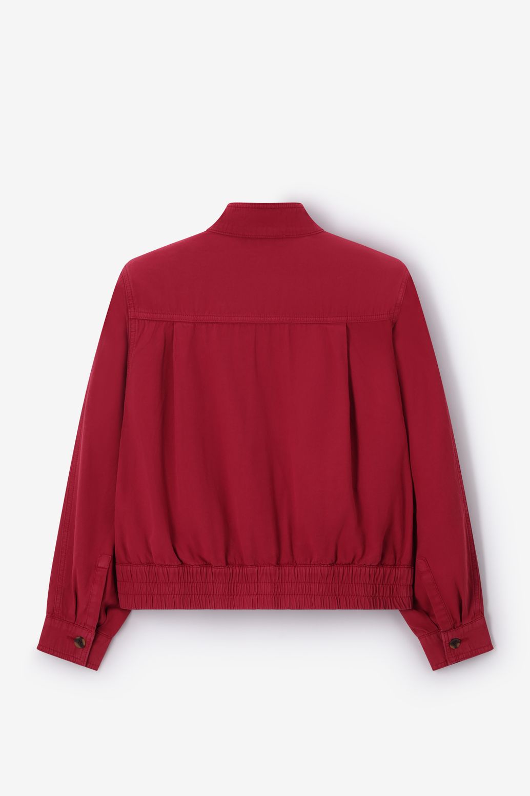 Rood jack met plooien