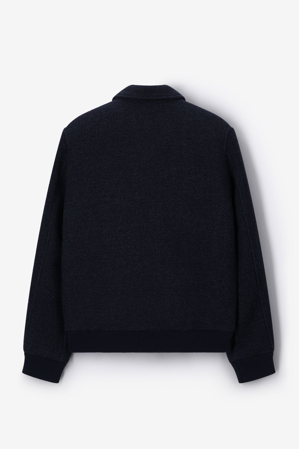 Donkerblauwe wollen twill jas