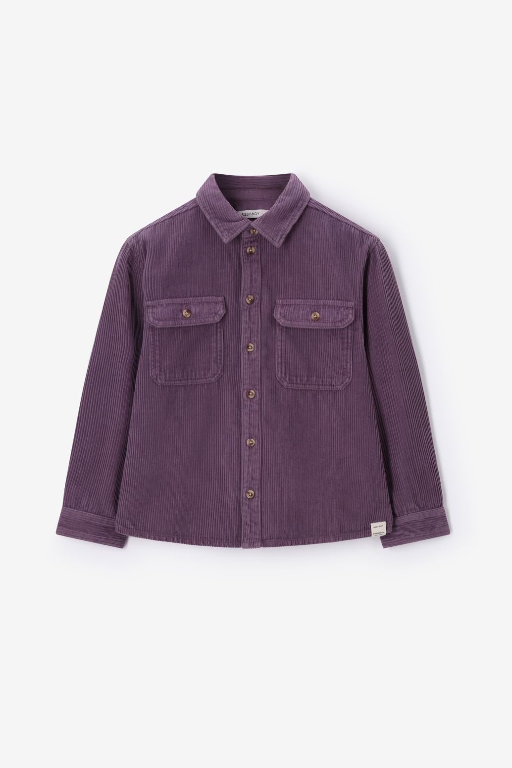 Donkerpaarse corduroy overhemd