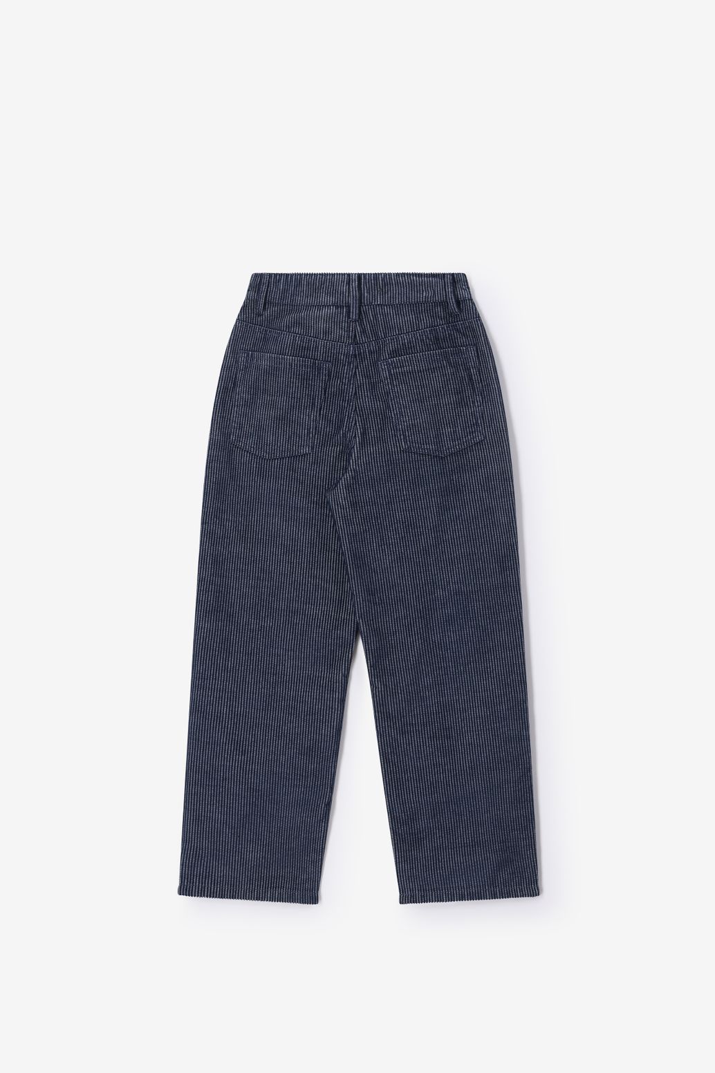 Blauwe loose fit corduroy broek