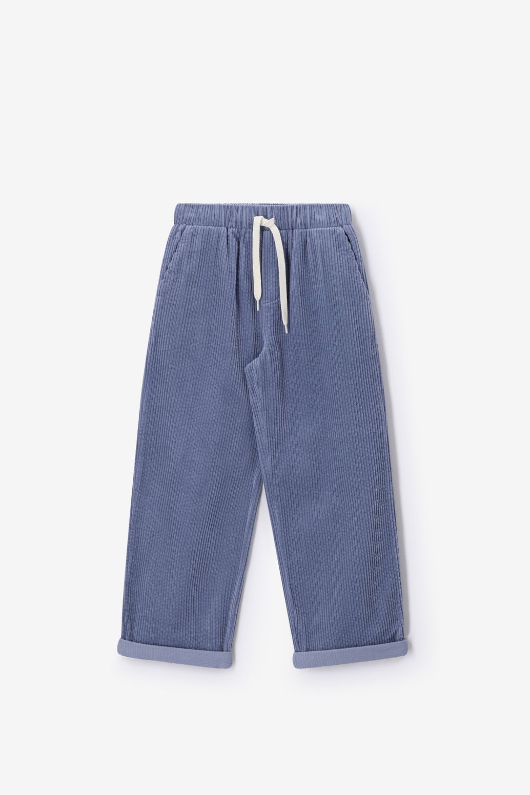 Blauwe corduroy broek