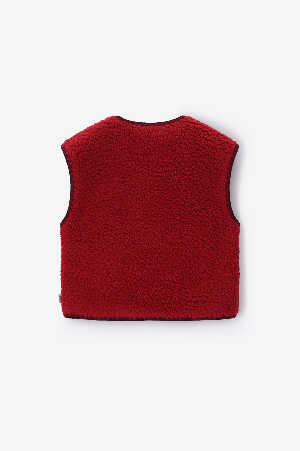 Lichtrode wollen teddy gilet