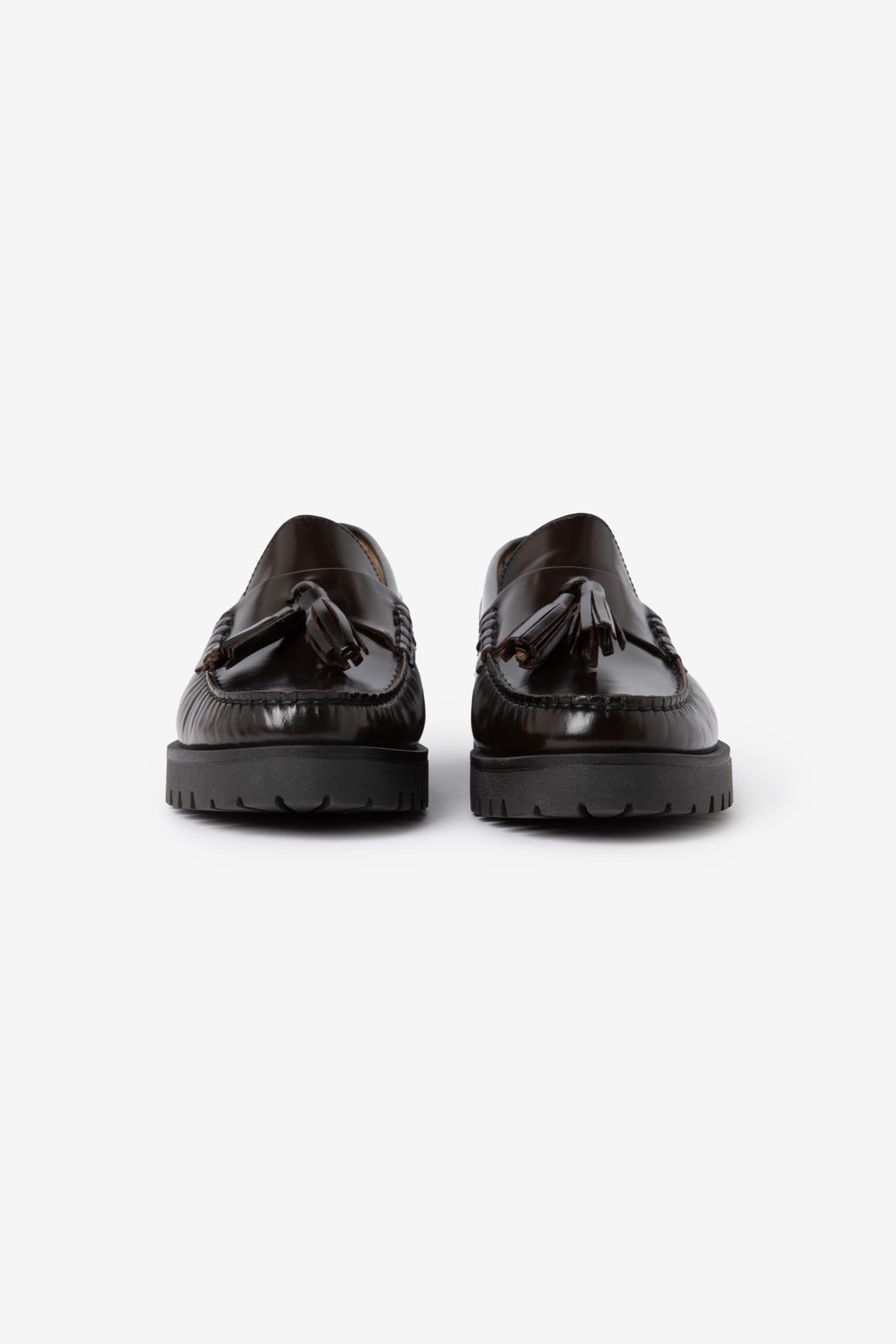 Mocassins chunky en cuir - marron