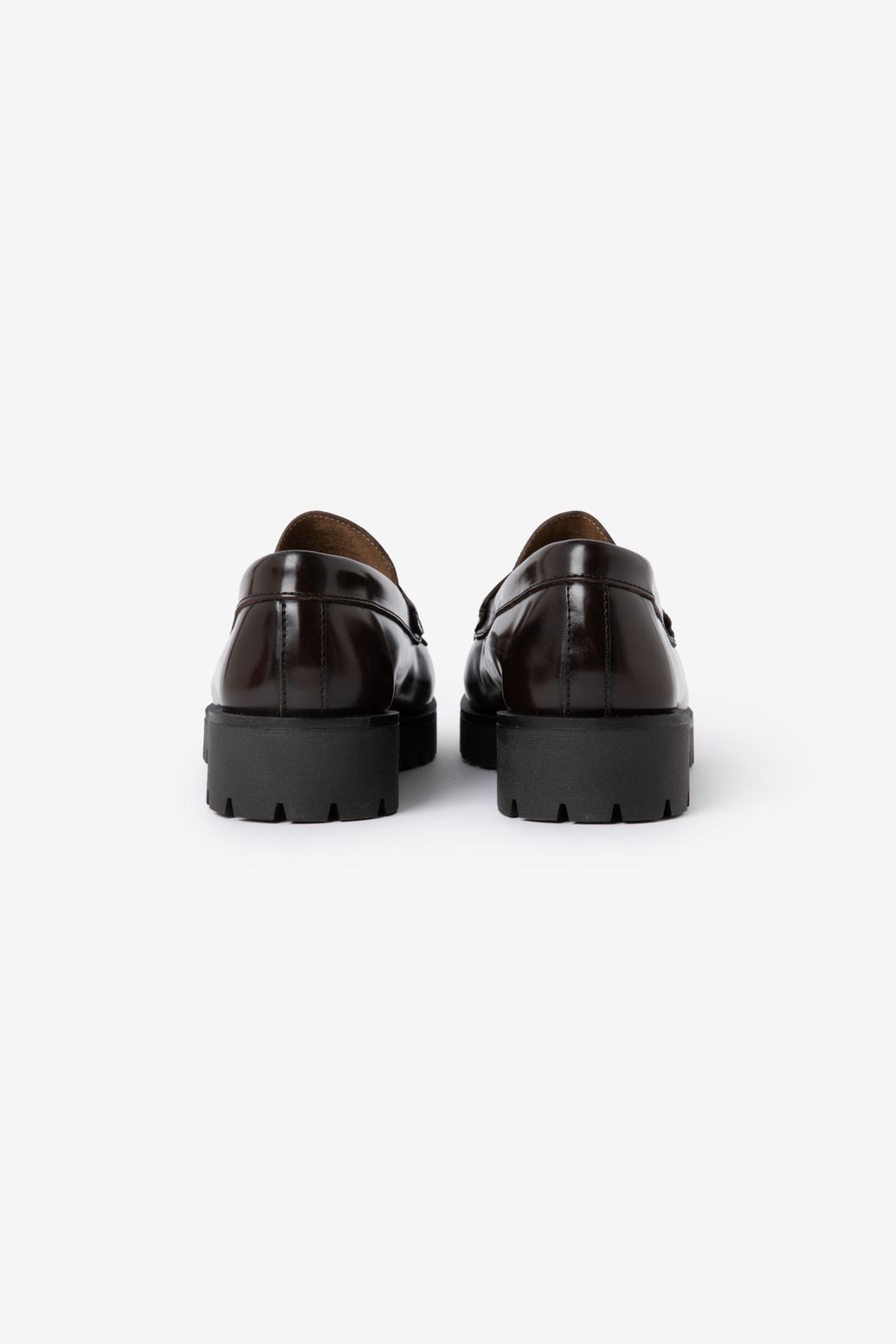 Mocassins chunky en cuir - marron