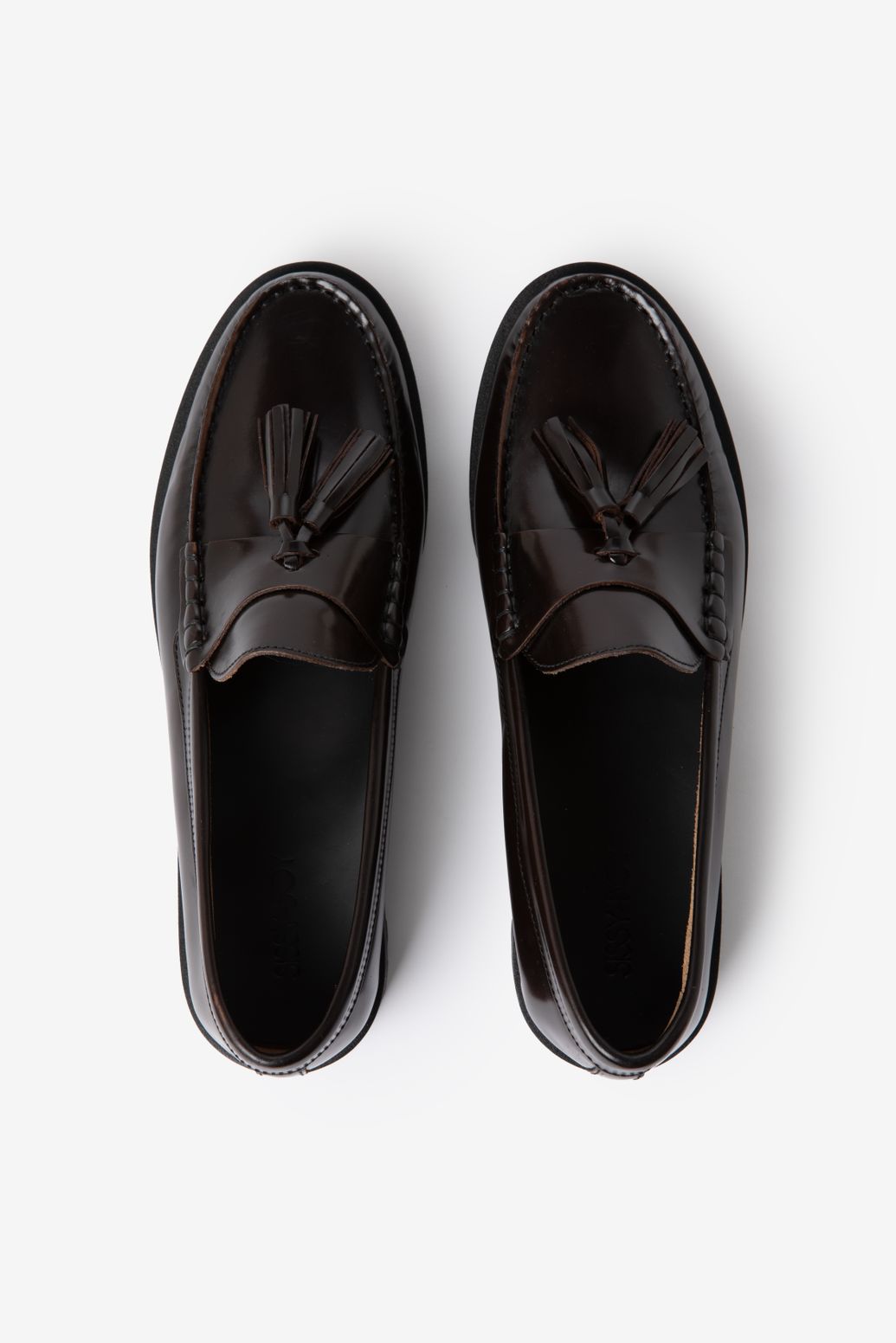 Bruine leren chunky loafers