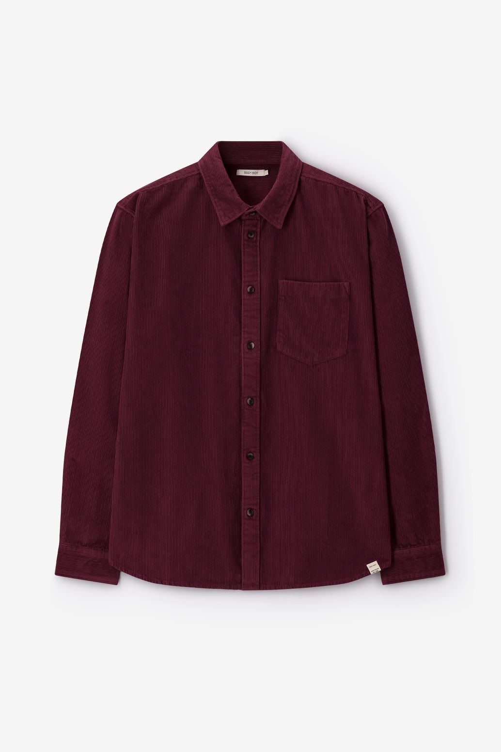 Chemise en velours côtelé - rouge foncé