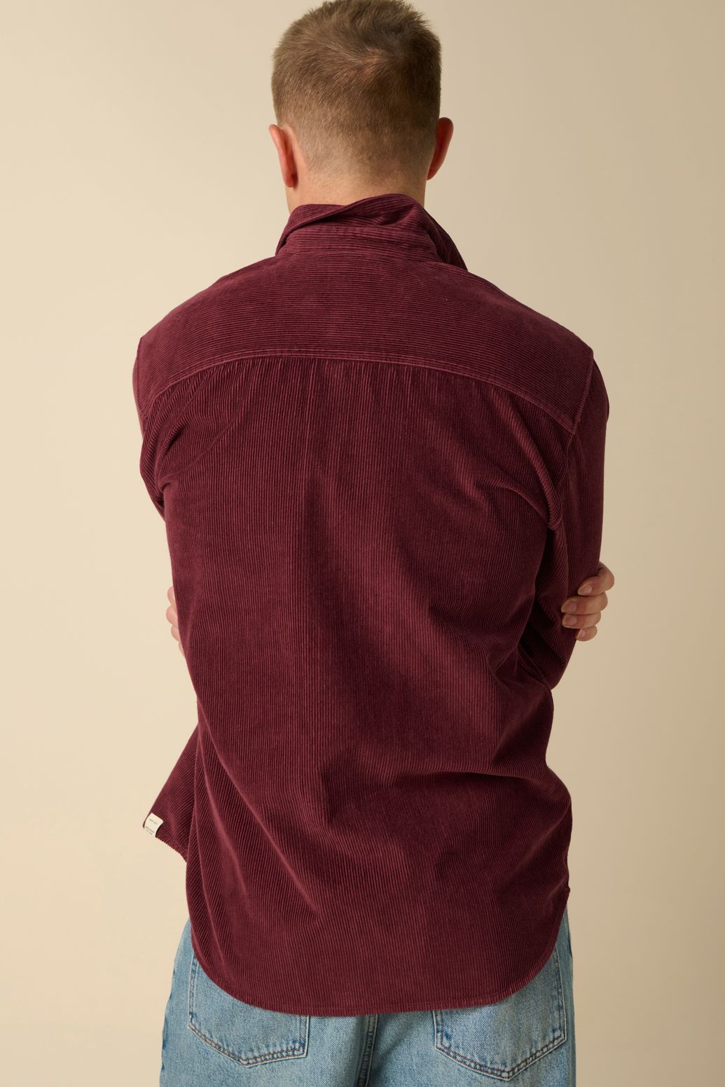 Chemise en velours côtelé - rouge foncé