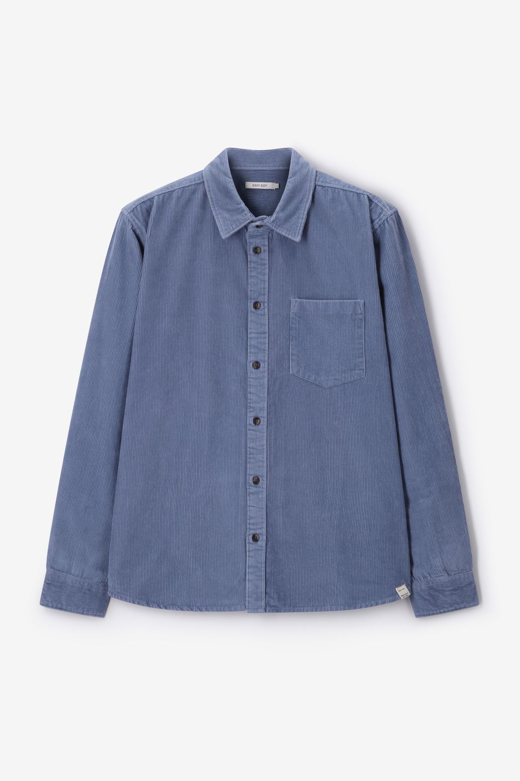 Chemise en velours côtelé - bleu