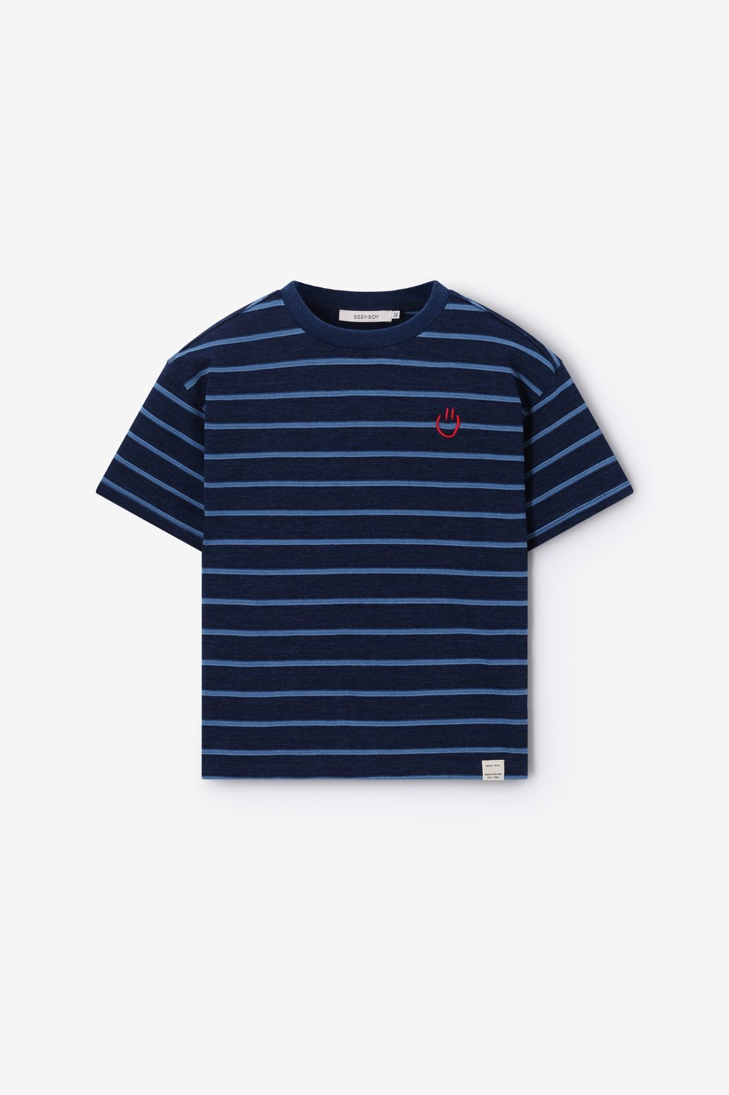 Blauw gestreept T-shirt