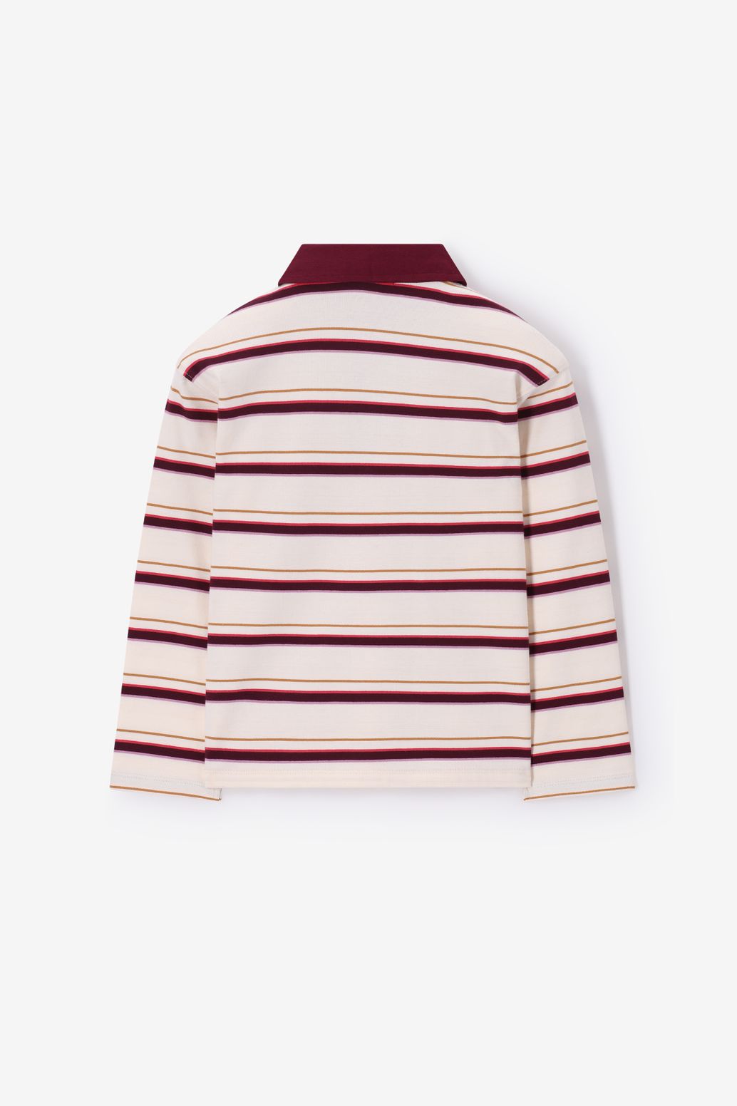 Witte polo T-shirt met strepen