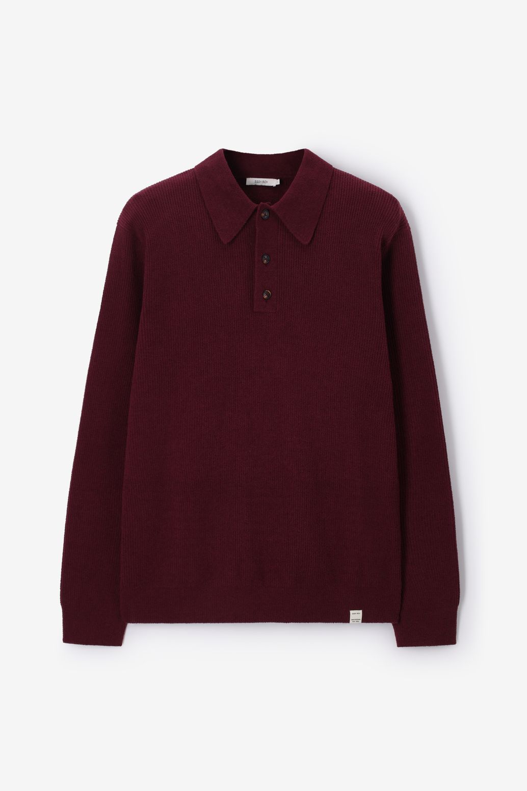 Donkerrode polo trui