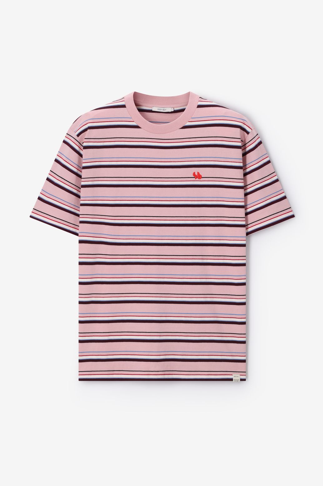Lichtroze T-shirt met strepen