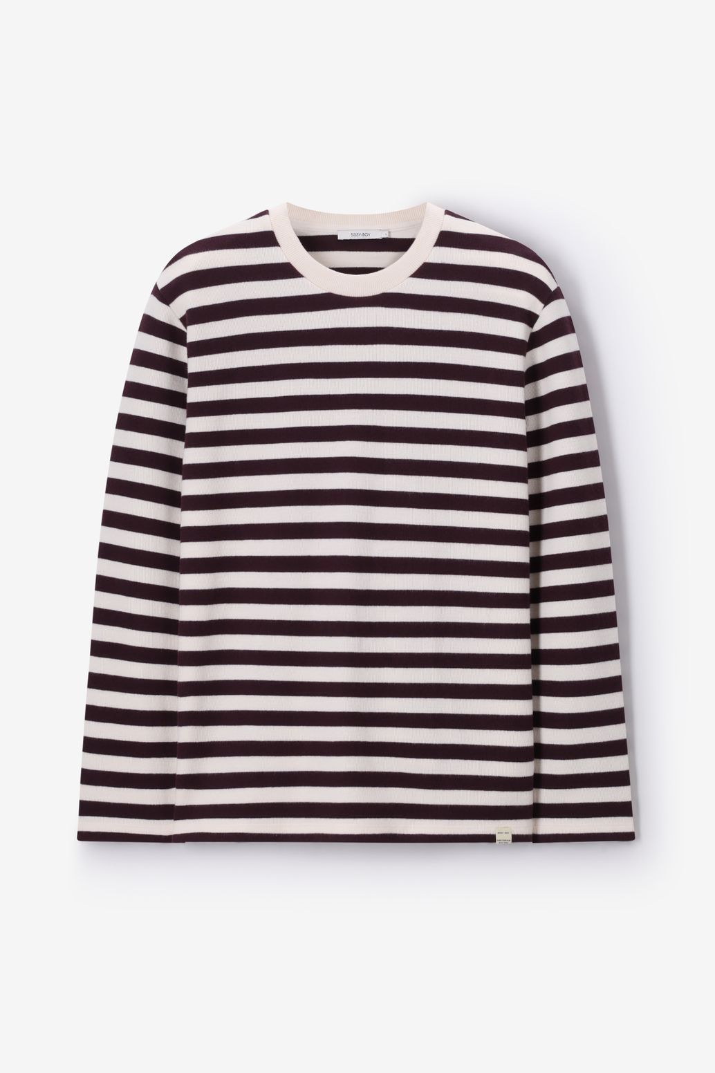 Gestreifter Sweater - dunkelbraun