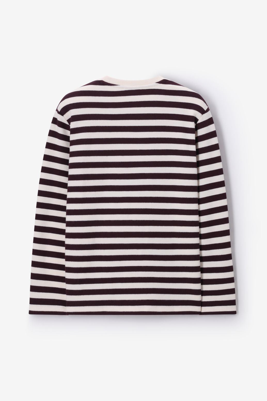Gestreifter Sweater - dunkelbraun