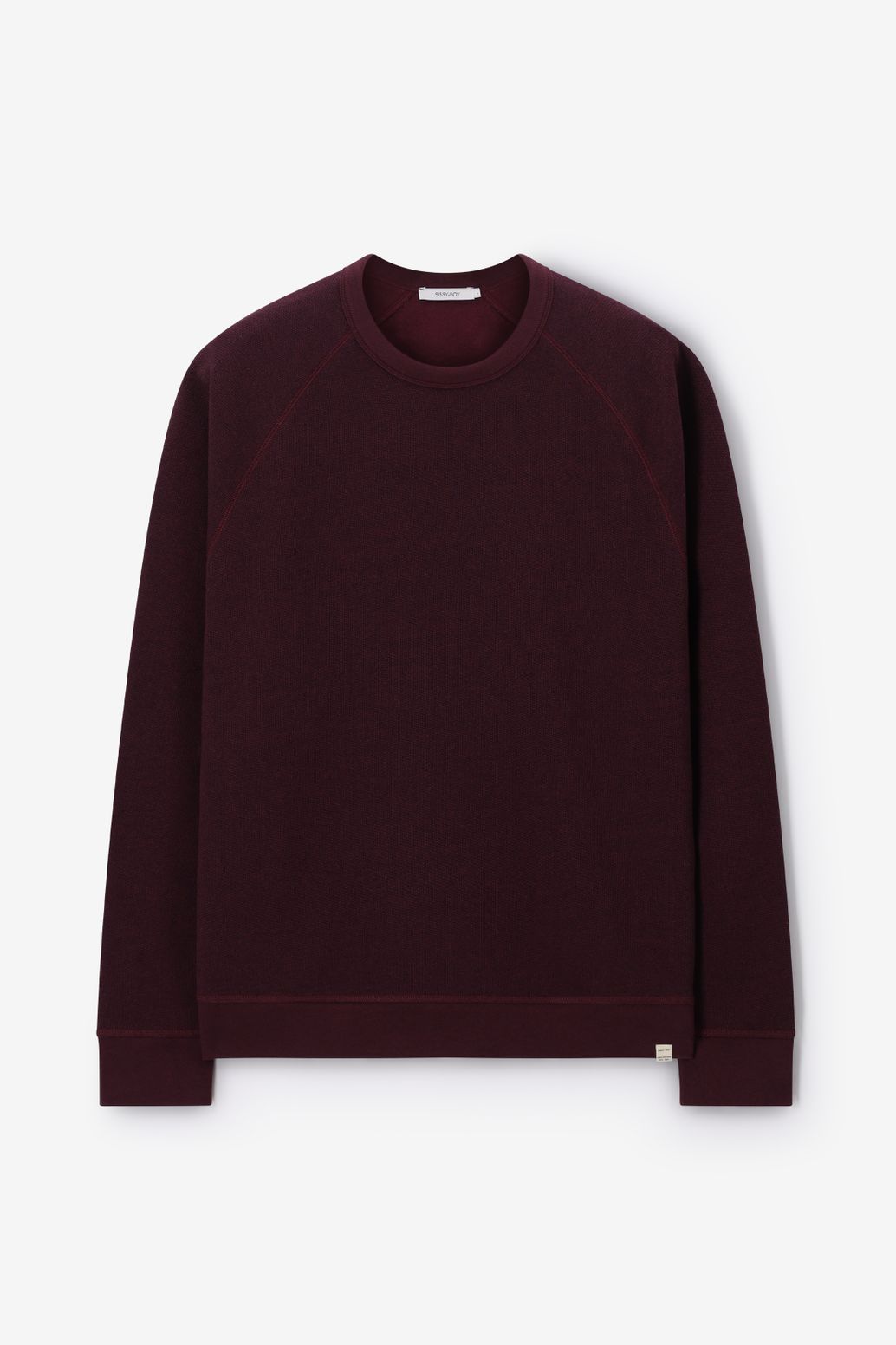 Melierter Sweater - dunkelrot