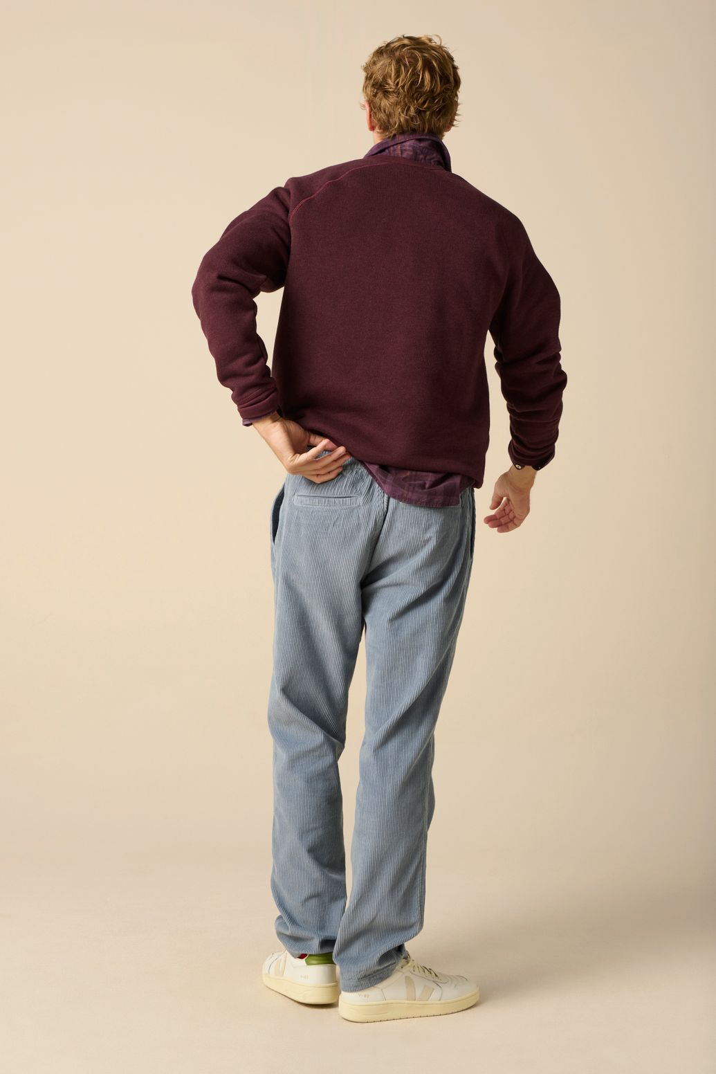 Donkerrode melange sweater