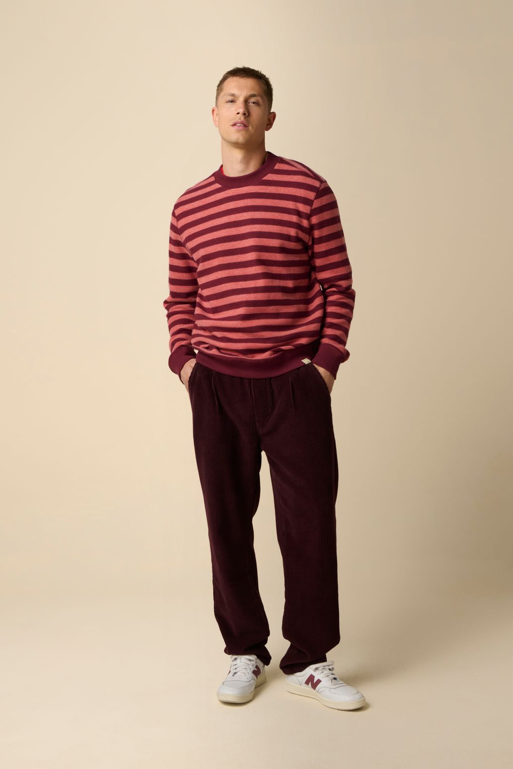 Pantalon velours côtelé - marron