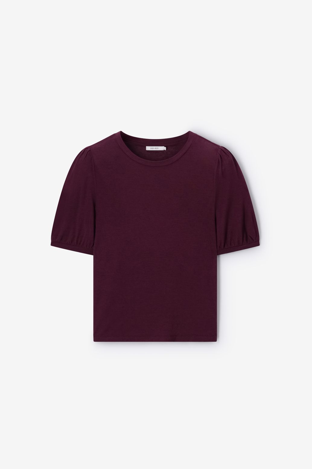 Donkerrood wol T-shirt