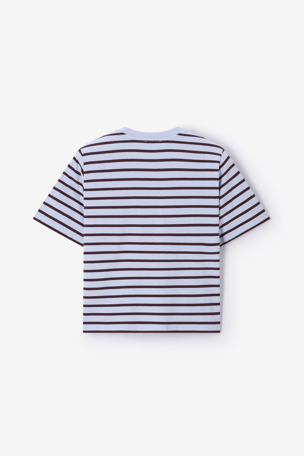 Lichtblauw gestreept oversized T-shirt