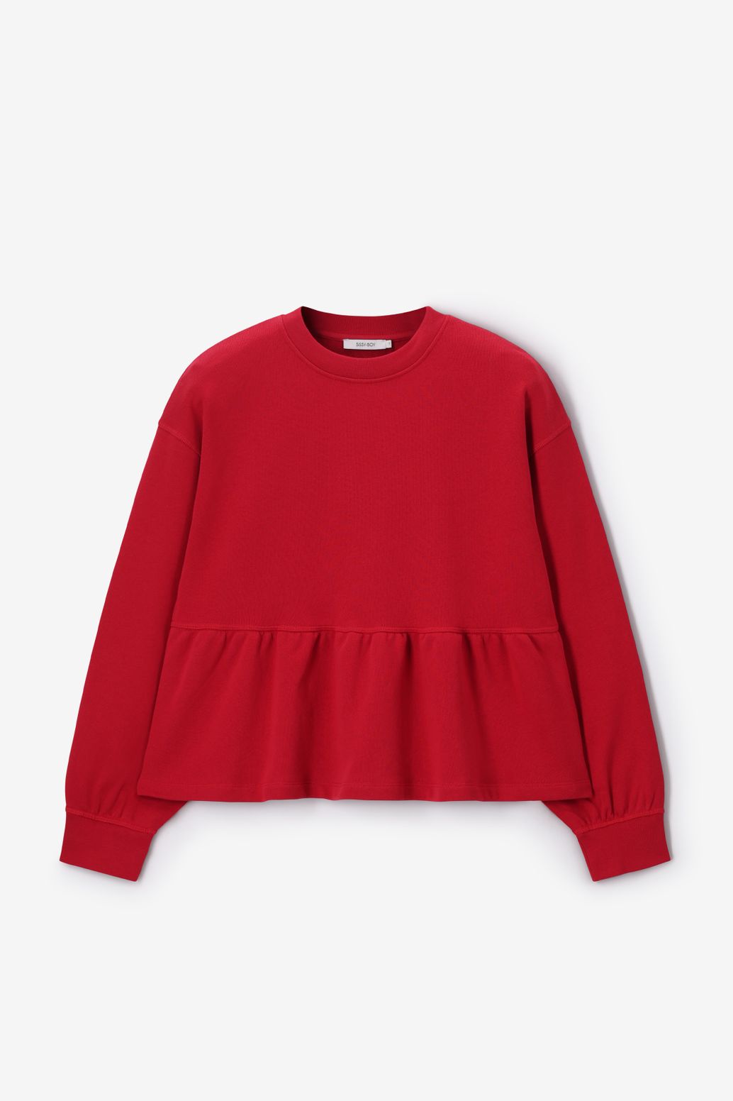 Sweat à volants - rouge
