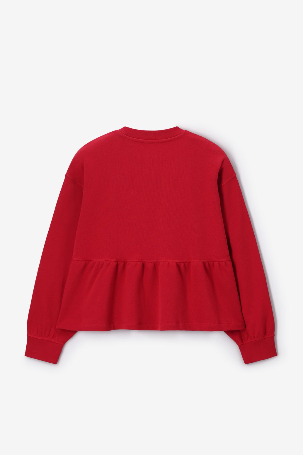 Sweat à volants - rouge
