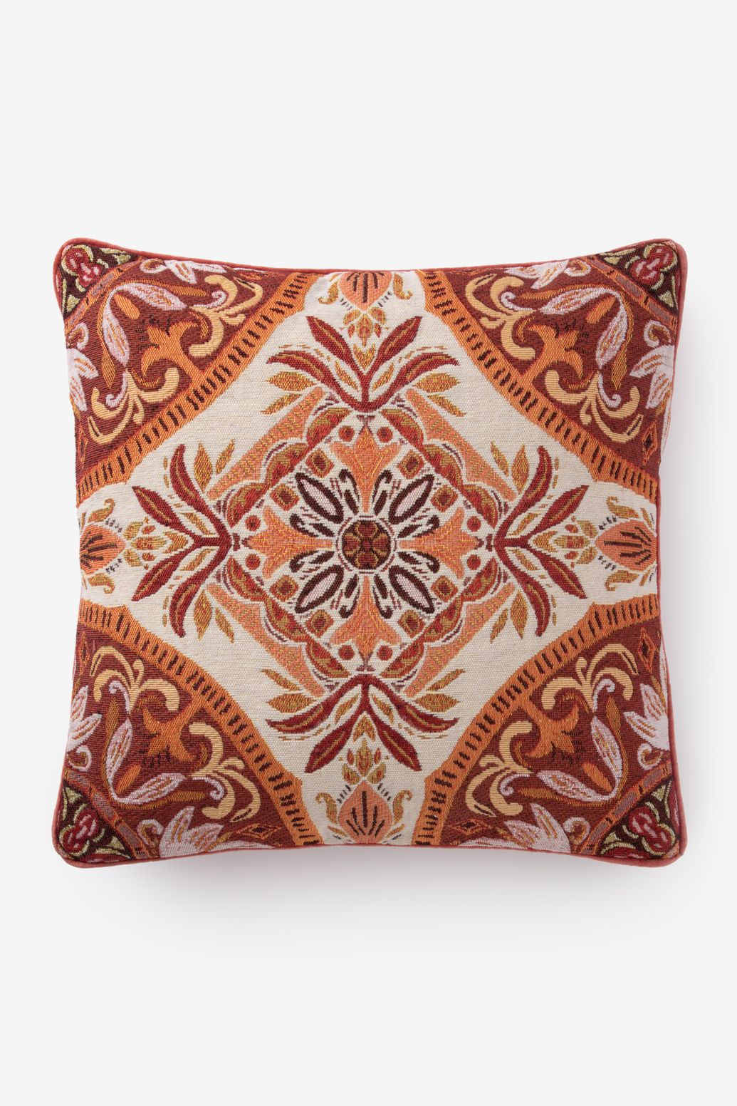 Multicolour kussen met mozaïek print