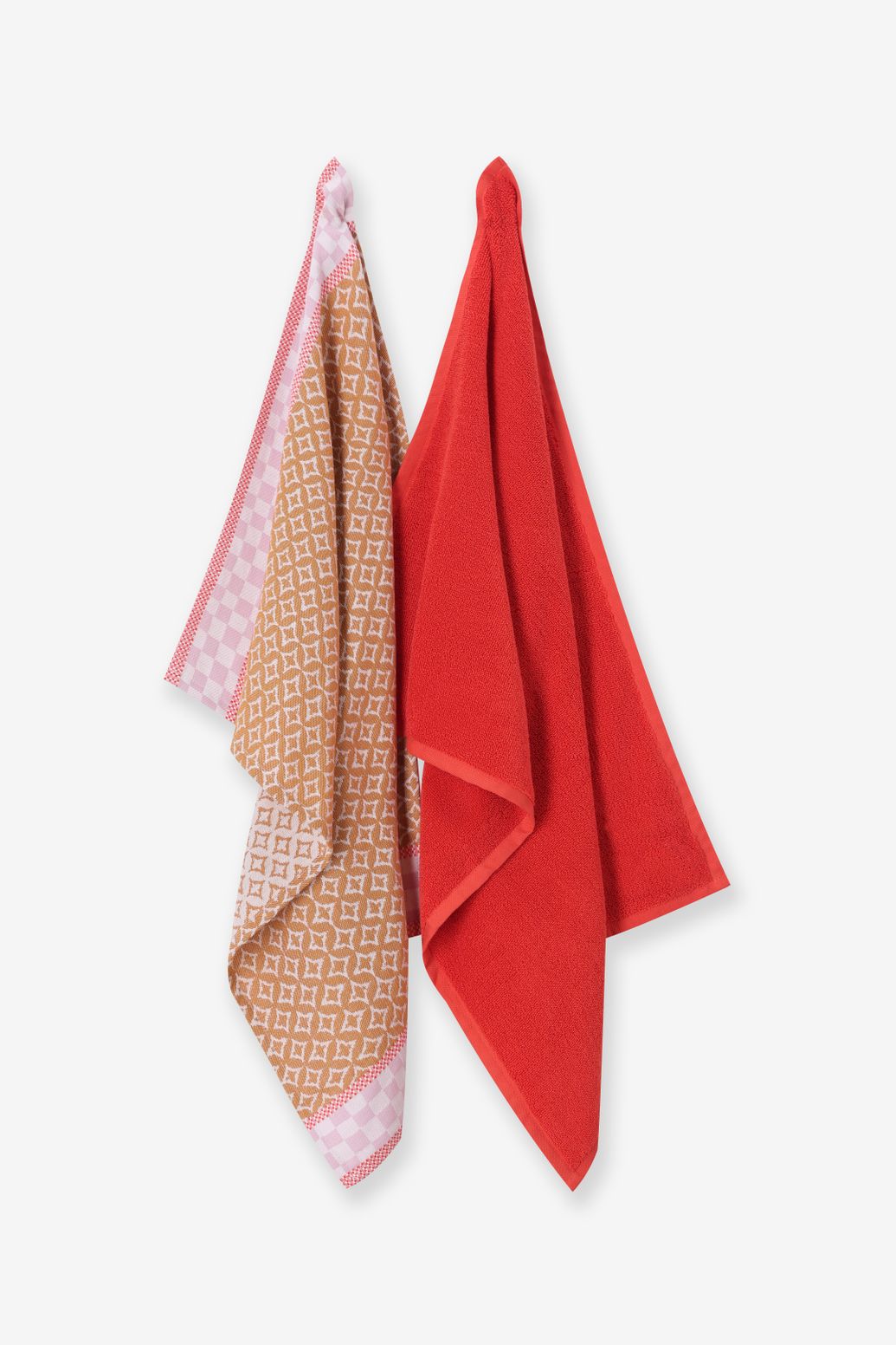 Essuie-mains et torchon archi - rouge