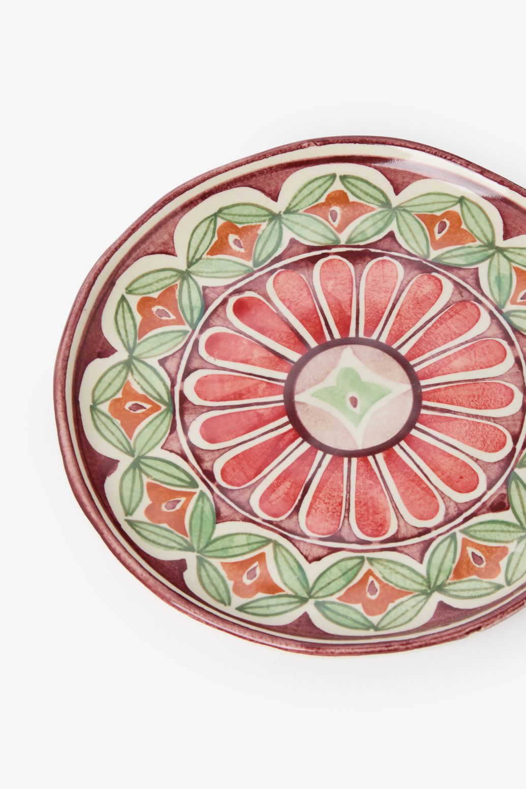 Assiettes petit-déjeuner avec motif - vert