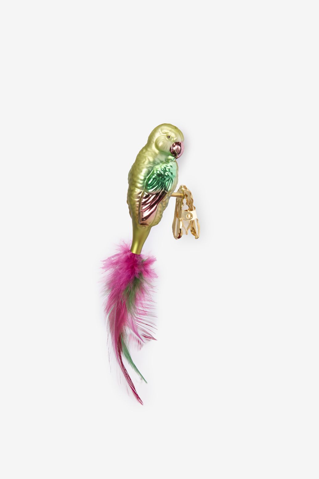 Ornement de Noël perroquet avec pince - multicolore