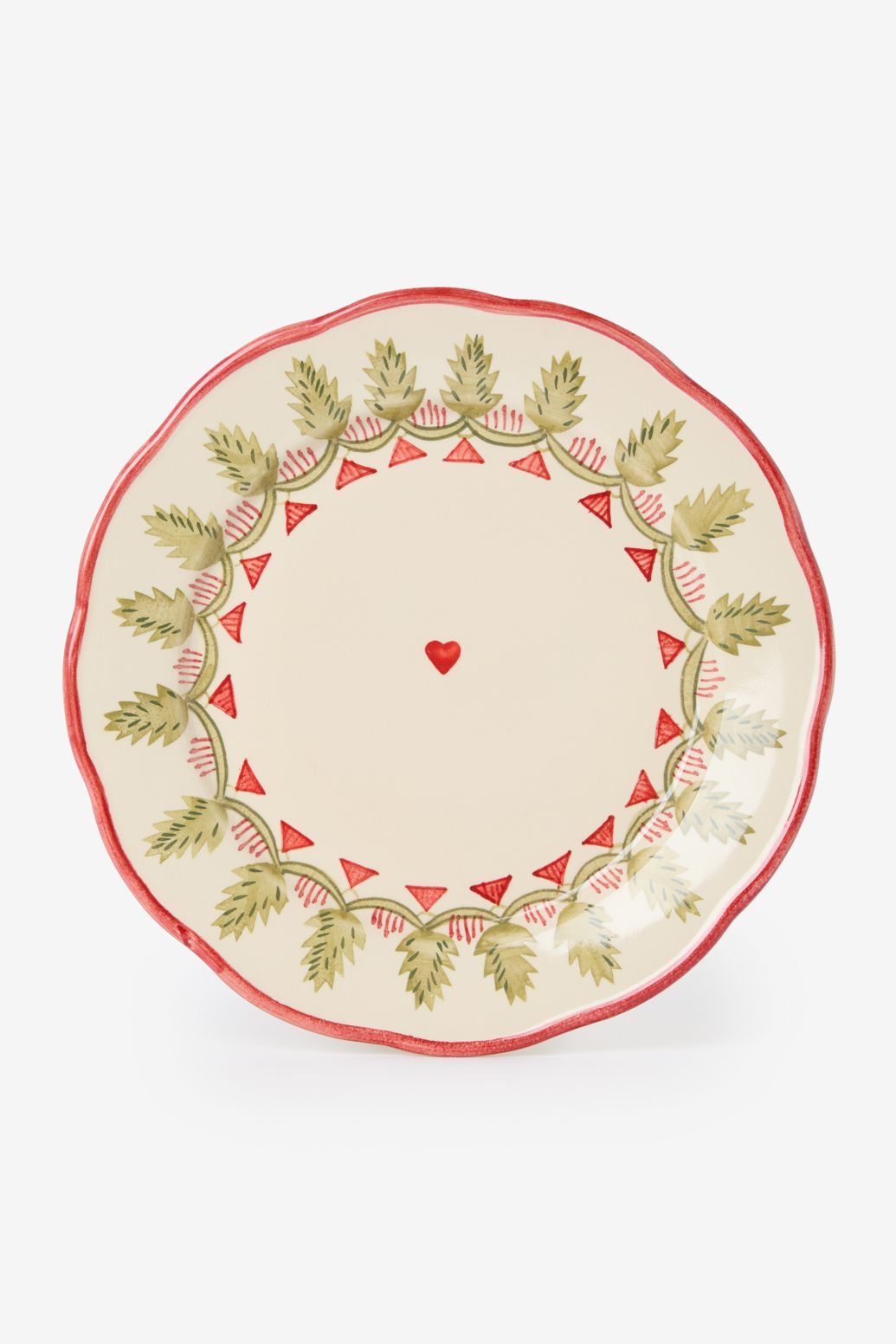 Multicolour dinerbord met kerstbomen