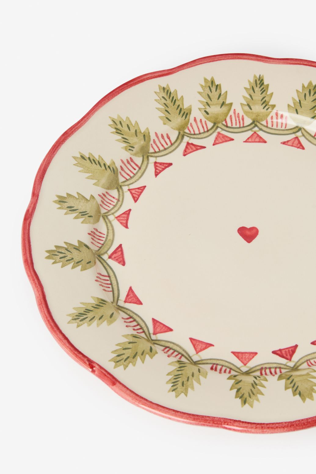 Multicolour dinerbord met kerstbomen