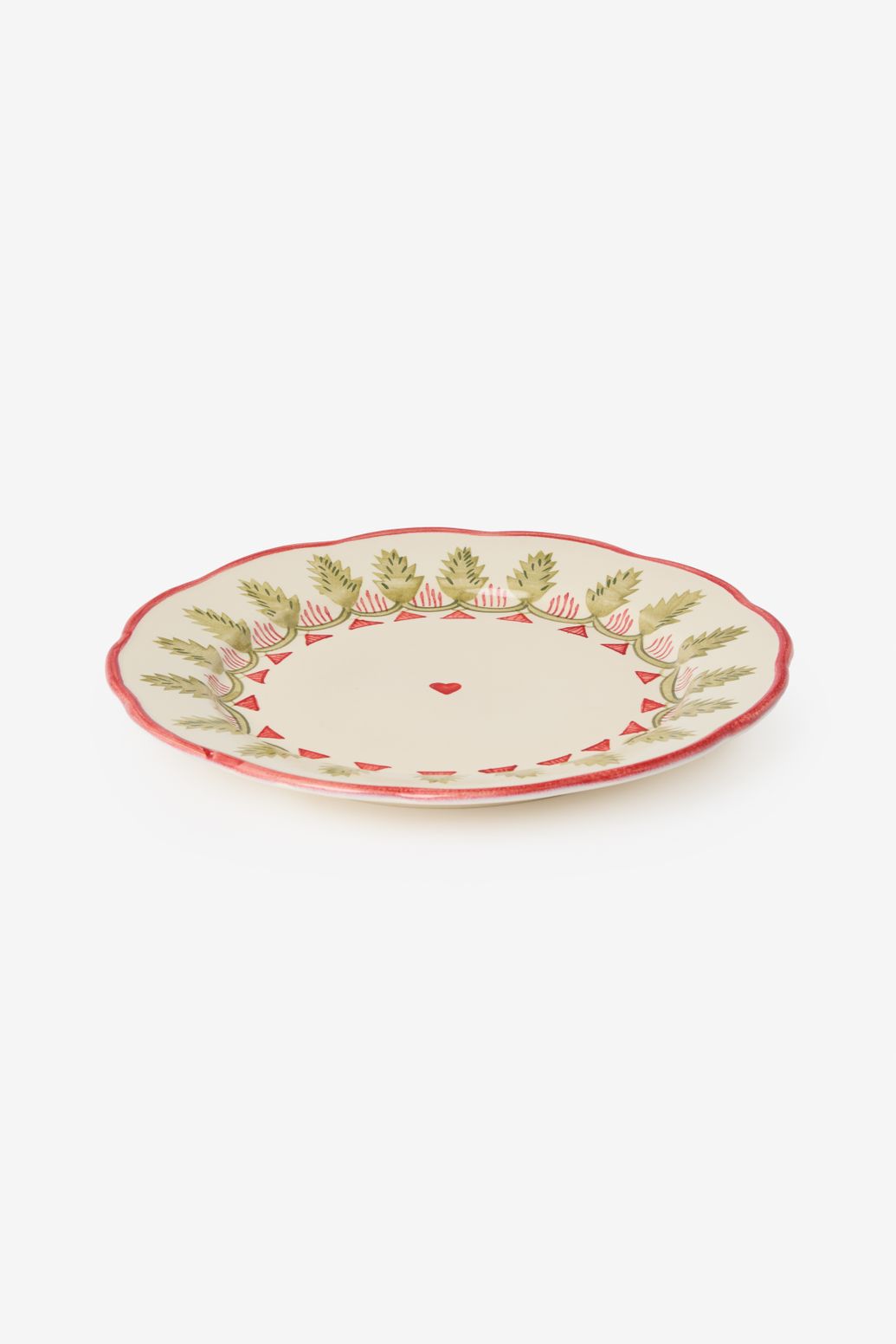Multicolour dinerbord met kerstbomen