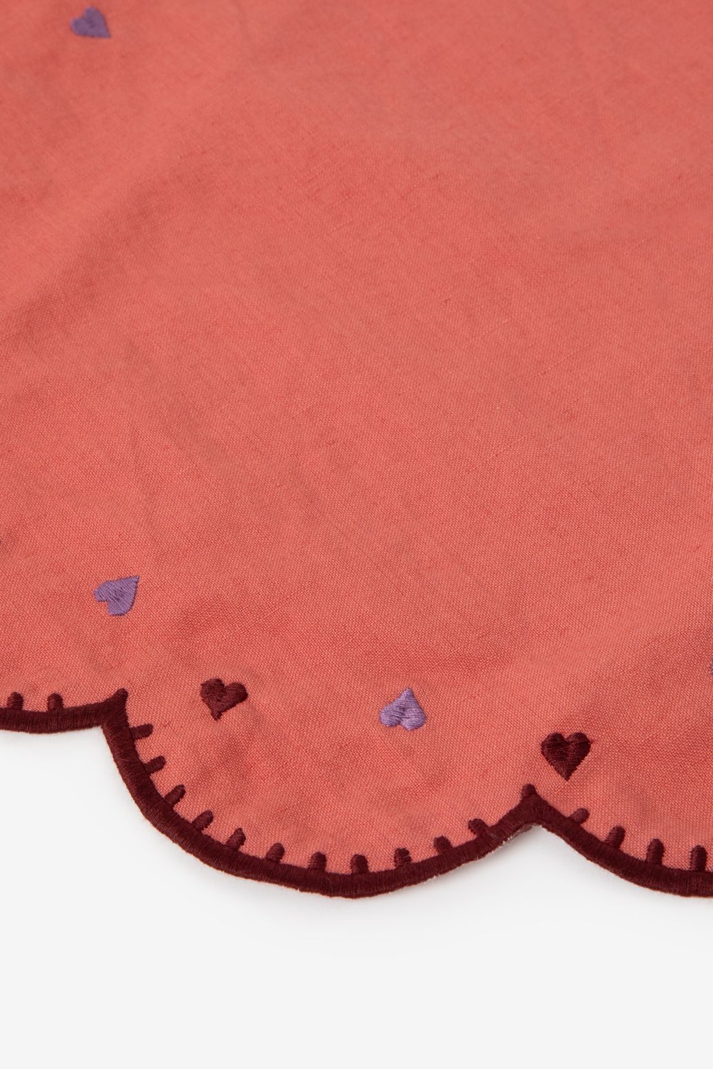 Rode placemat set met hartjes