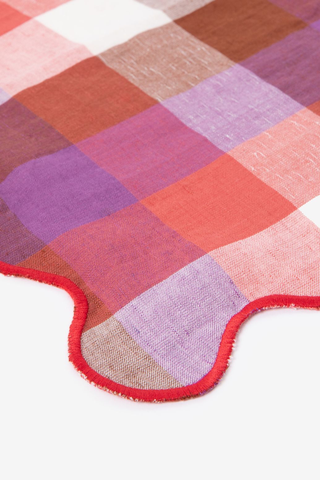 Lot de 2 serviettes à carreaux - multicolore