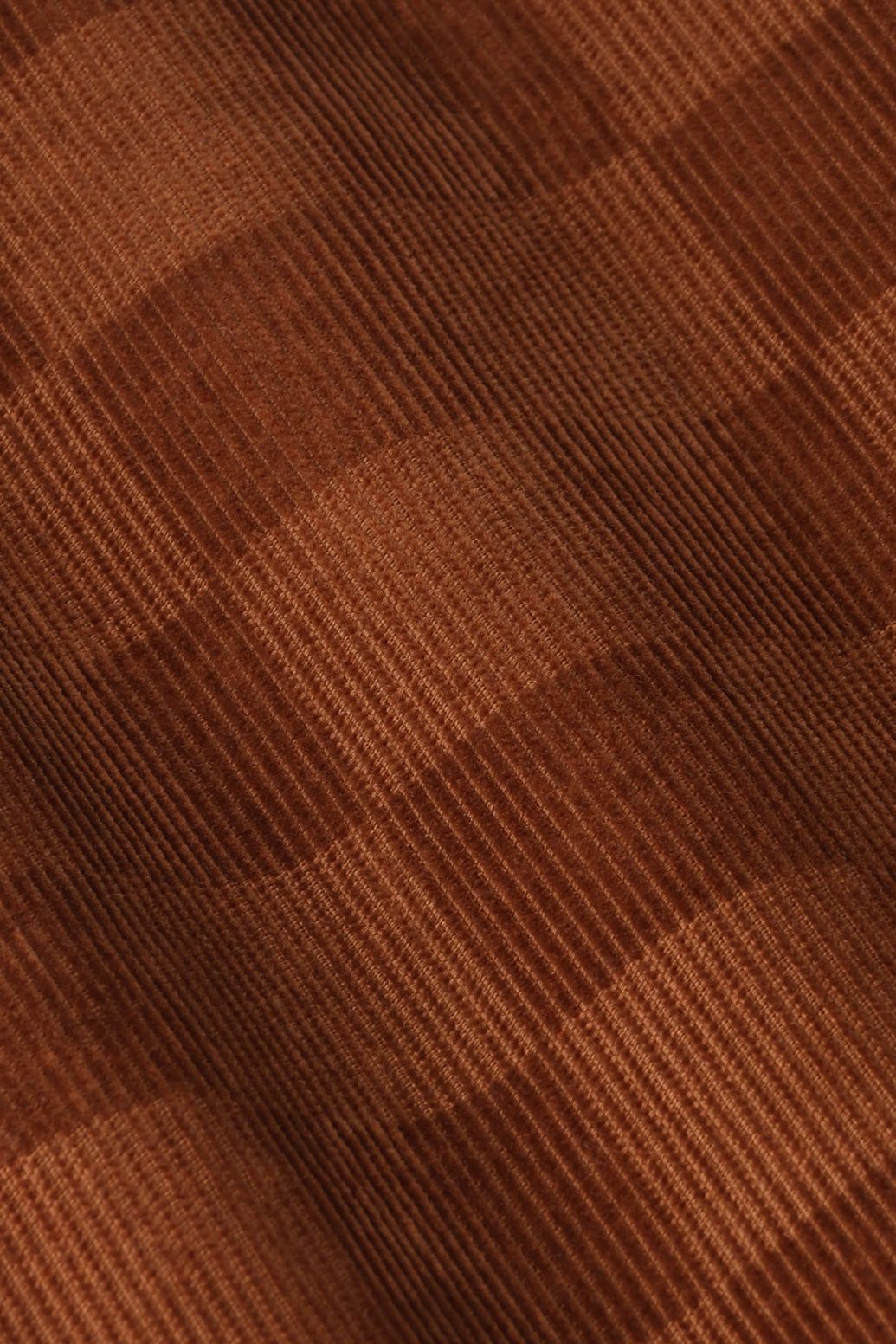 Bruin corduroy overhemd met blokkenpatroon