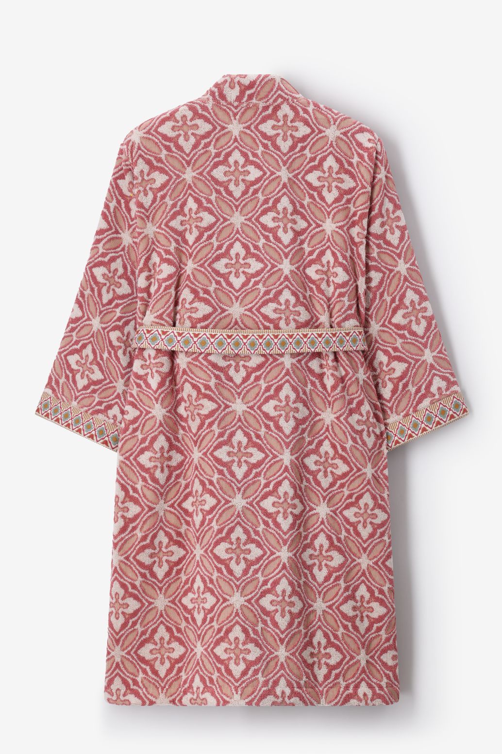 Roze Serene badjas met tile print