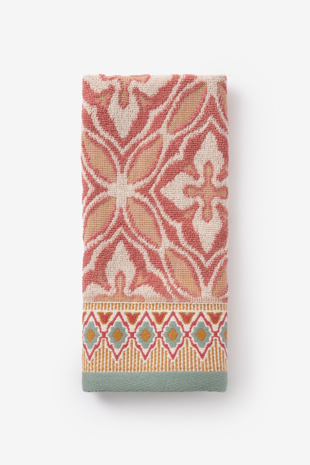 Roze gastendoek met tile print