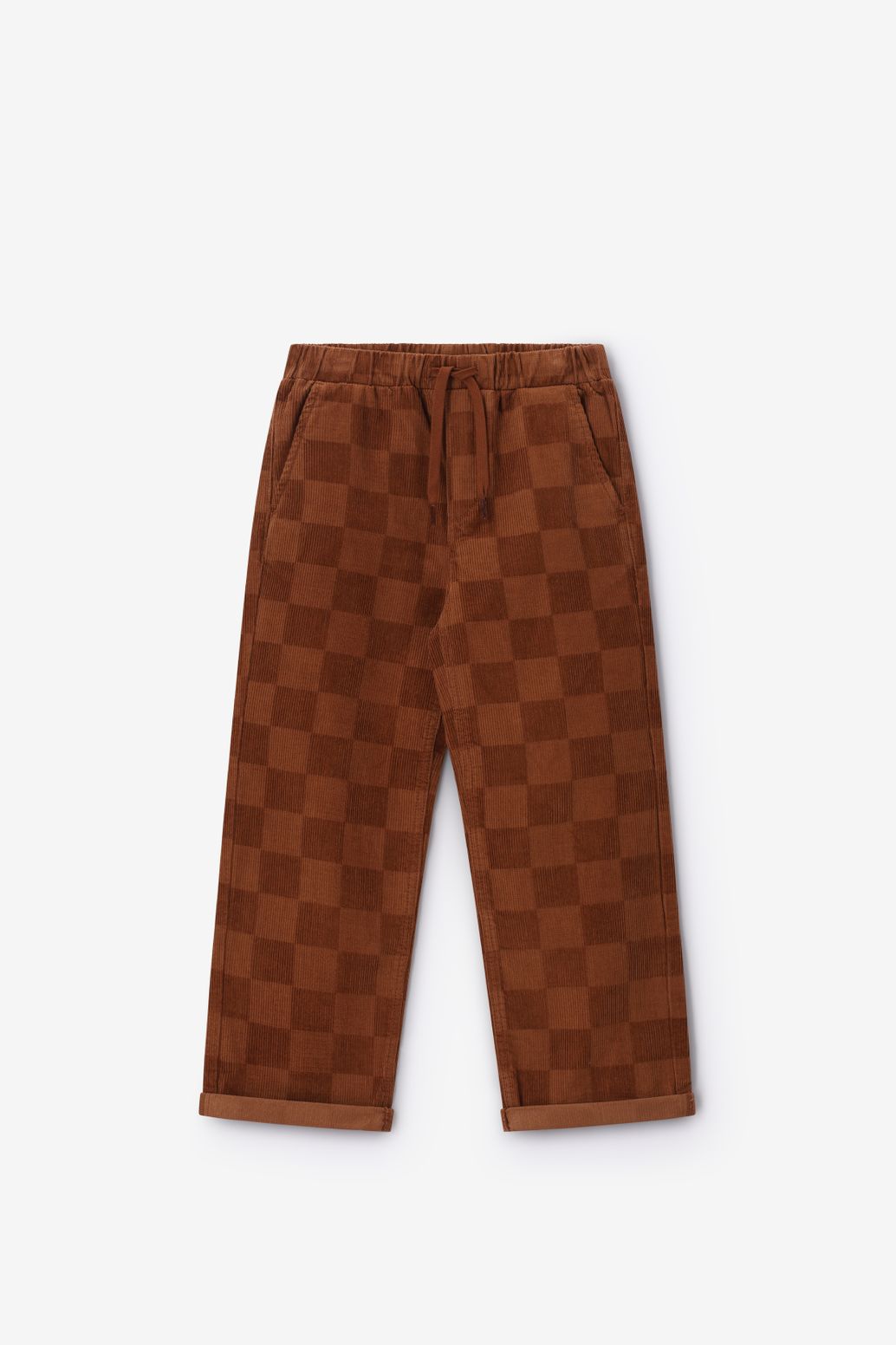 Bruine corduroy broek