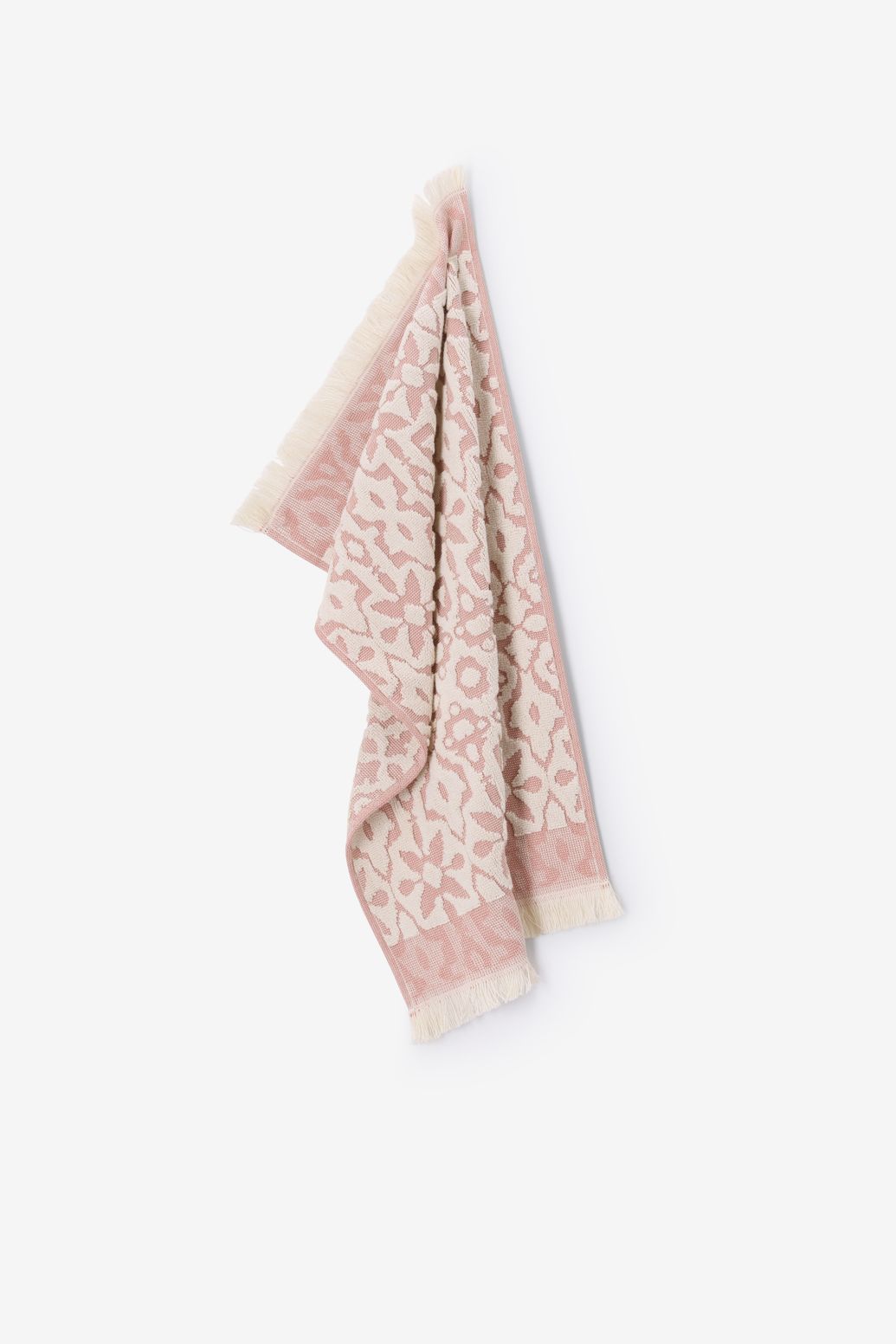 Roze velvet gastendoek