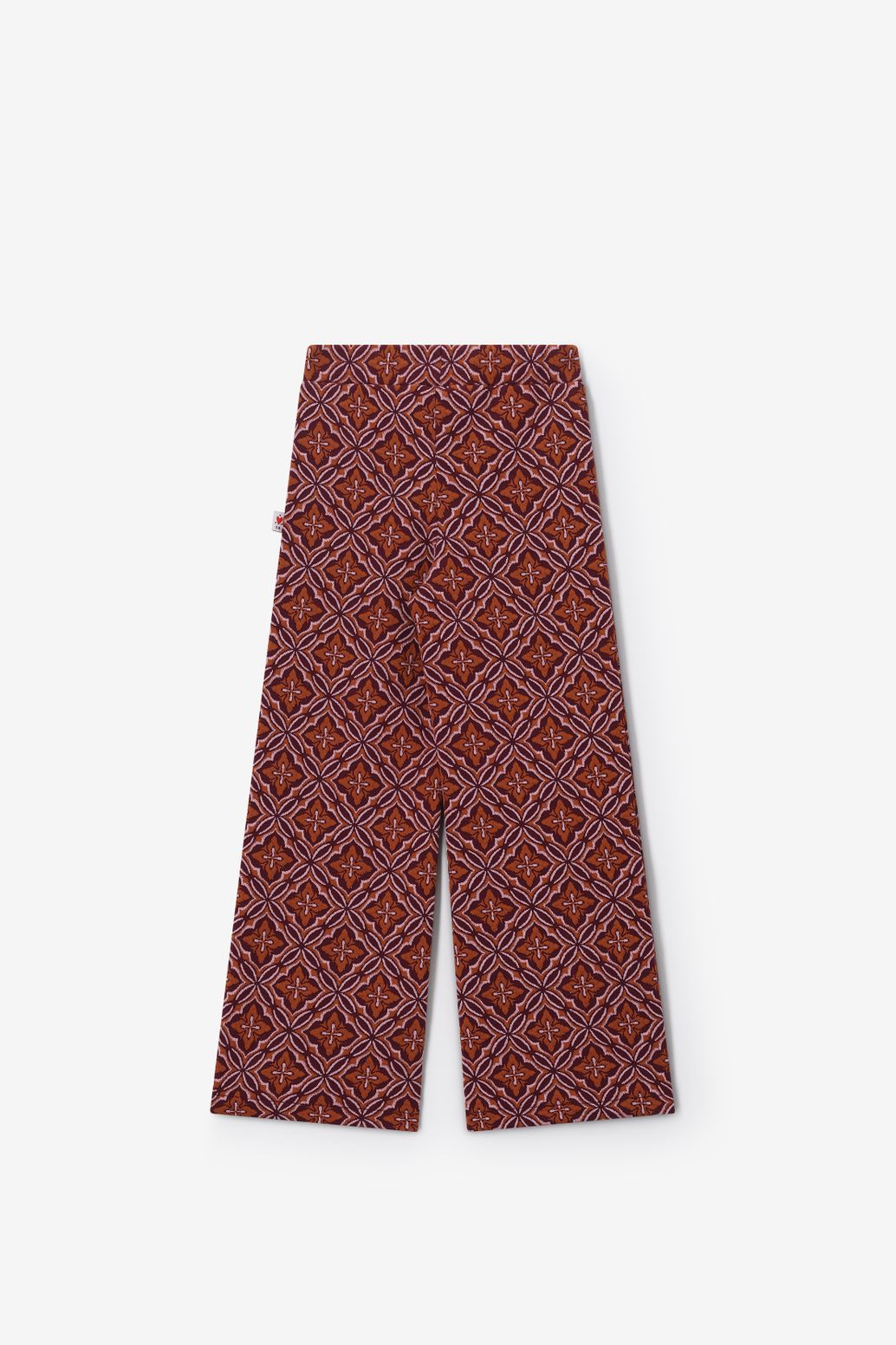 Gemusterte Leggings mit geradem Bein - dunkelrot
