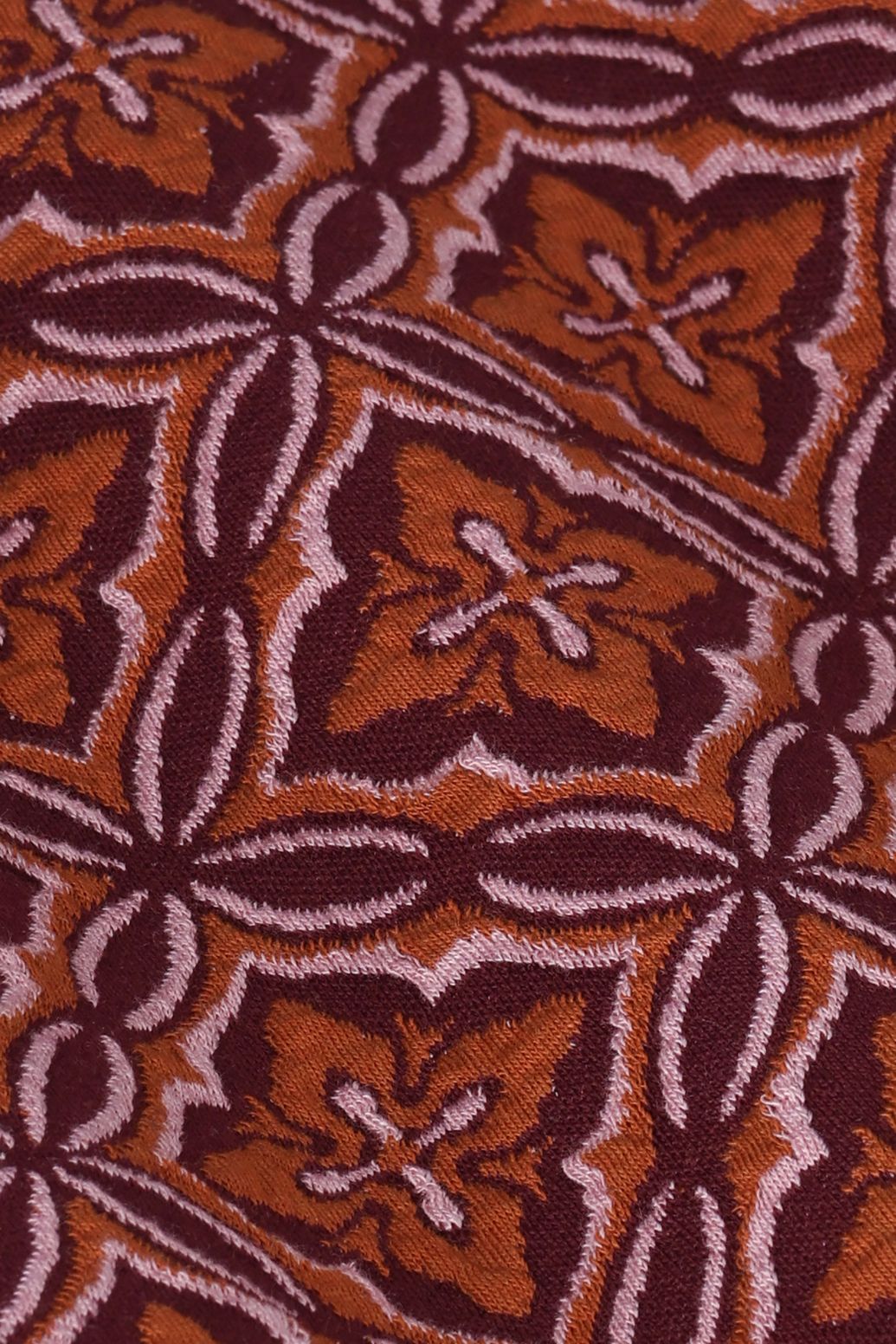 Gemusterte Leggings mit geradem Bein - dunkelrot