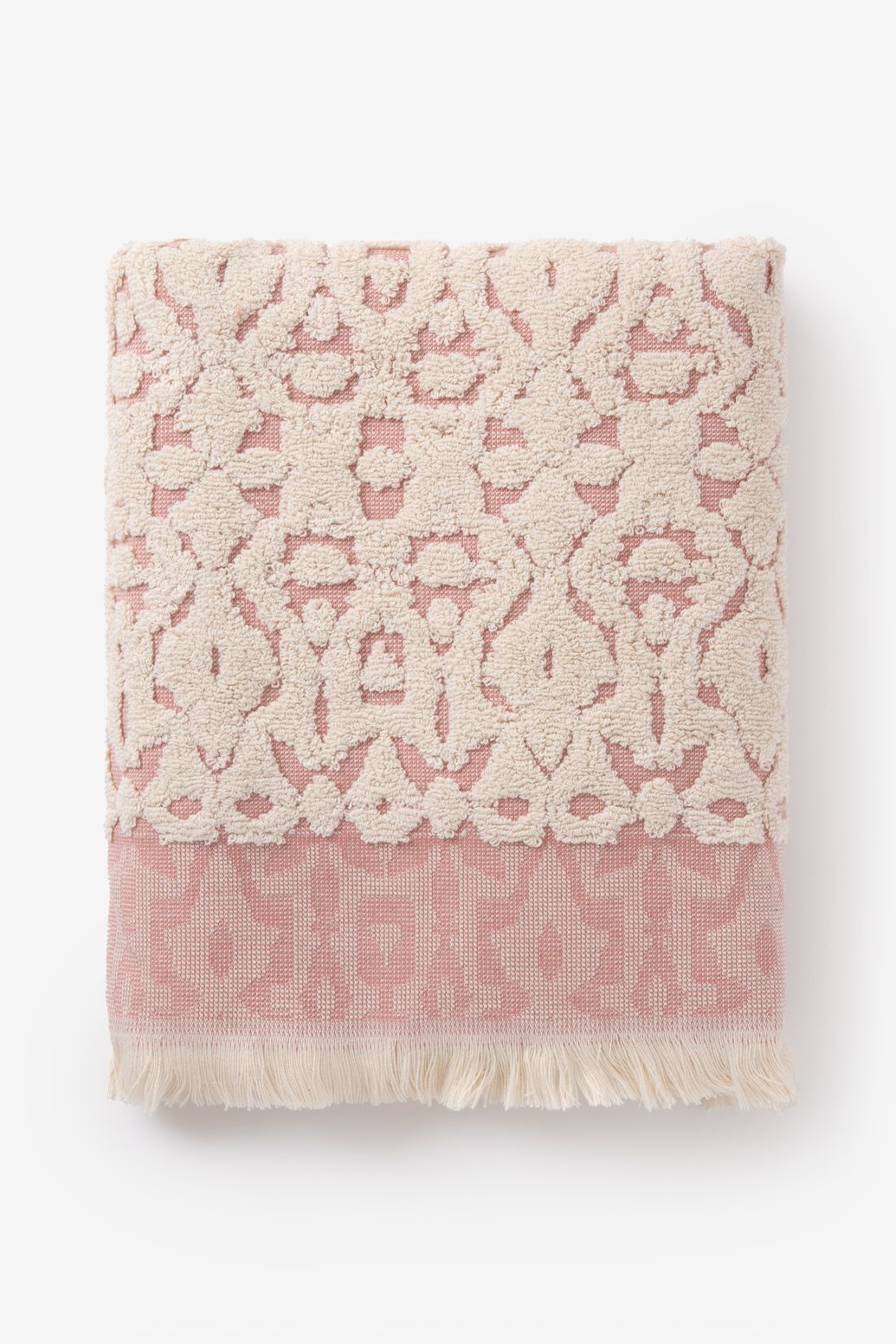 Roze velvet handdoek medium