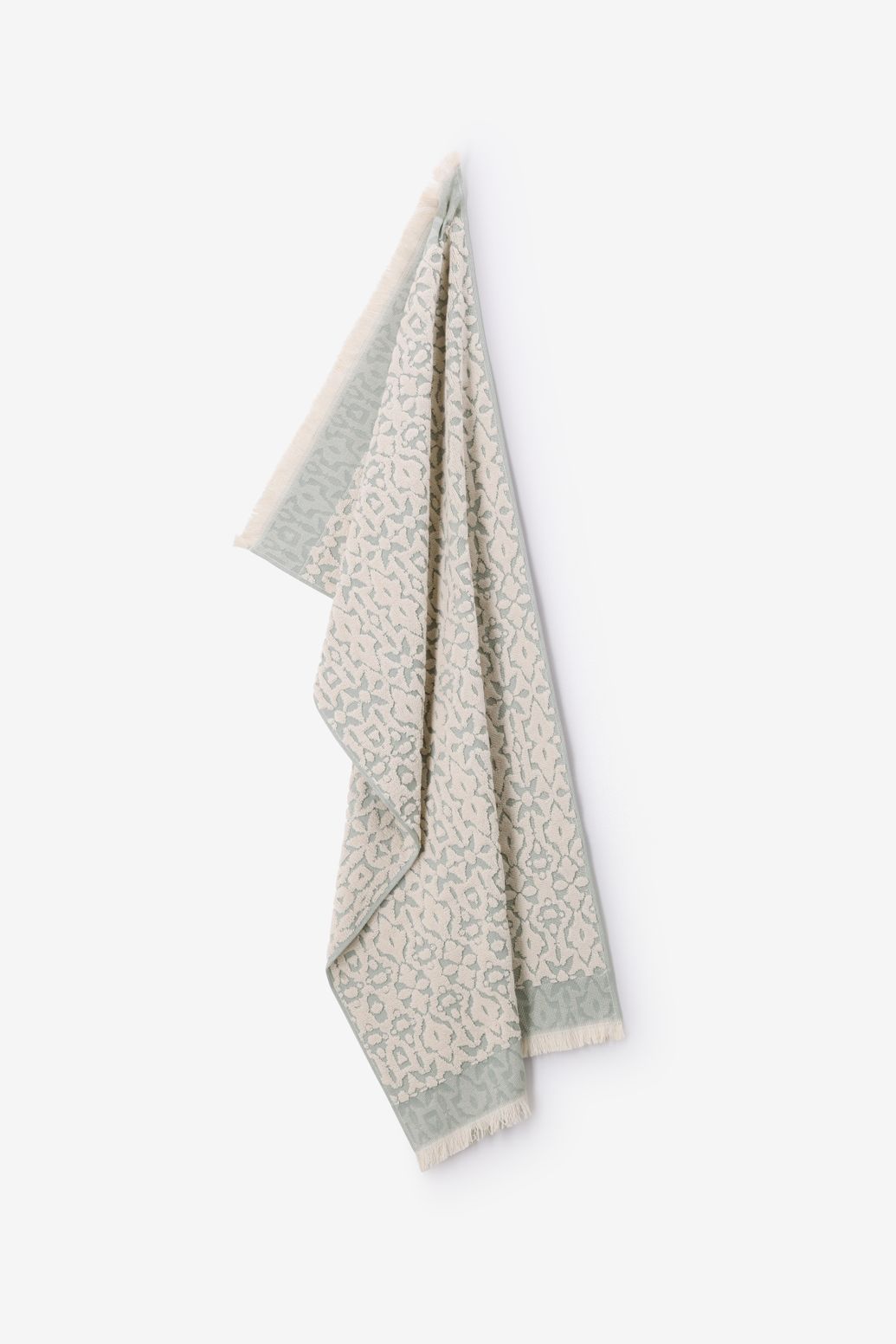 Groene velvet handdoek
