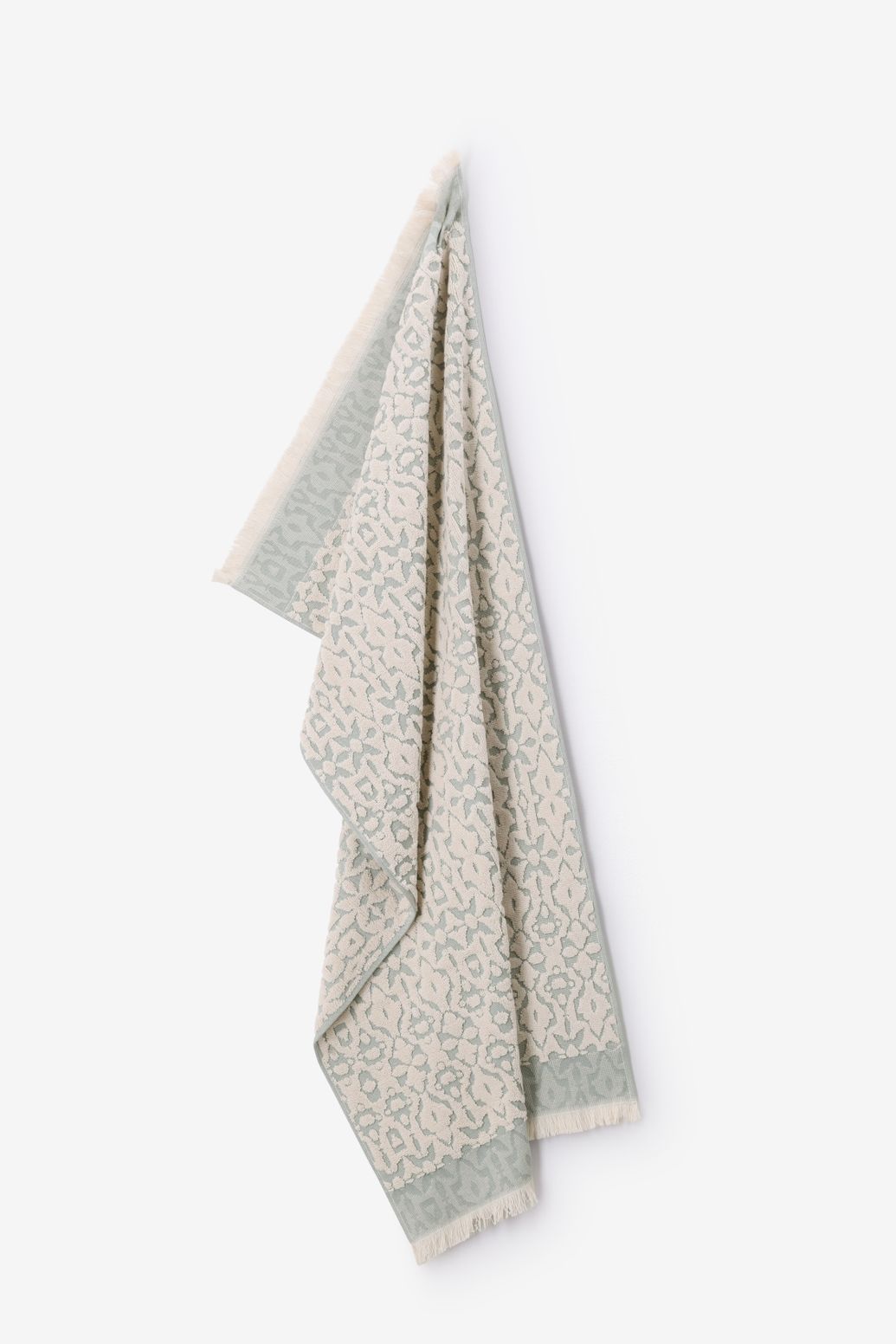 Groene velvet handdoek large