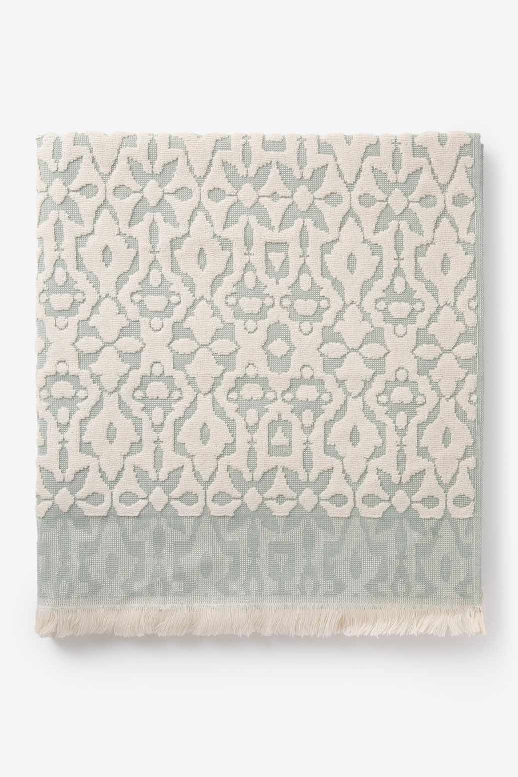 Groene velvet handdoek large