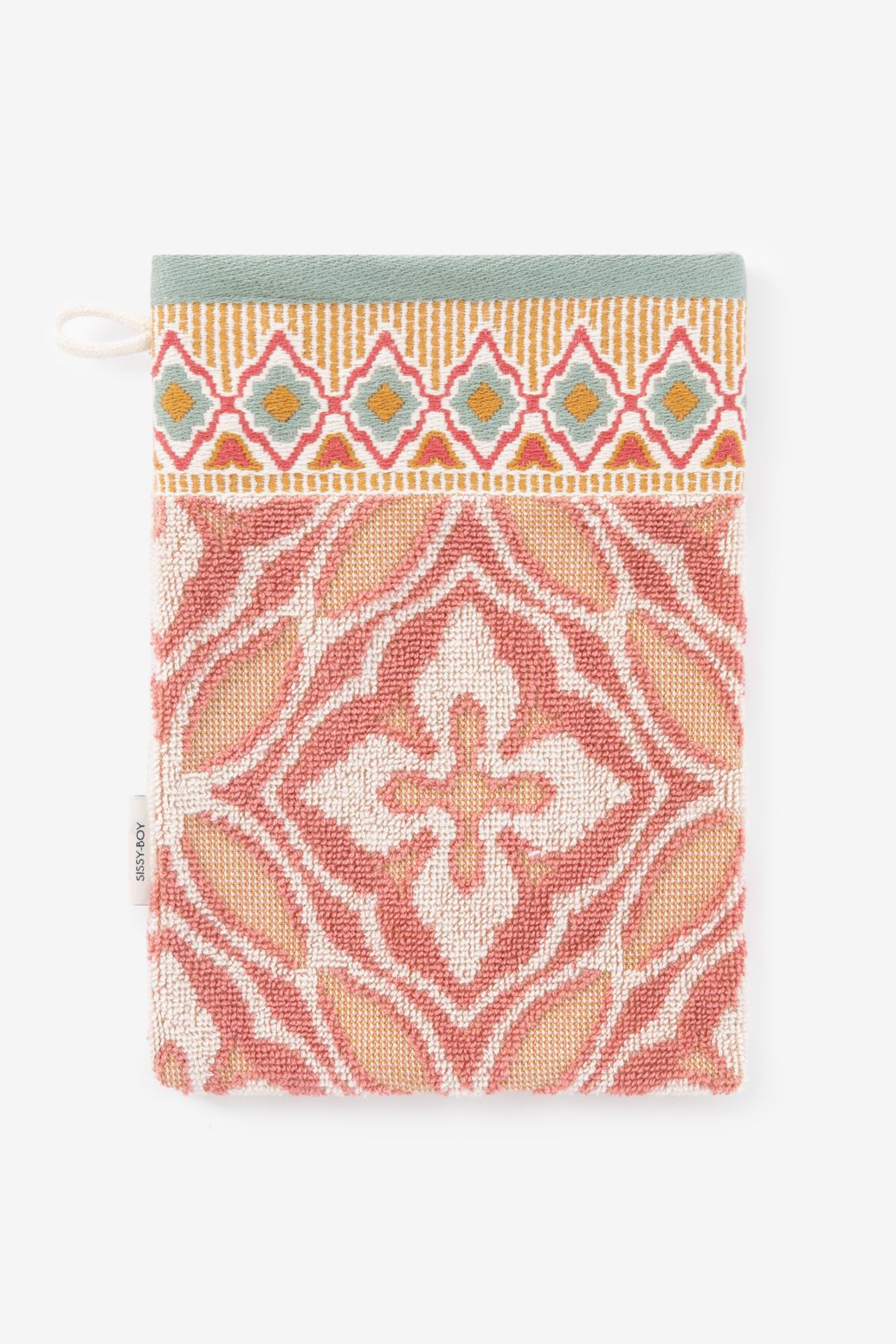 Roze Serene washand met tile print