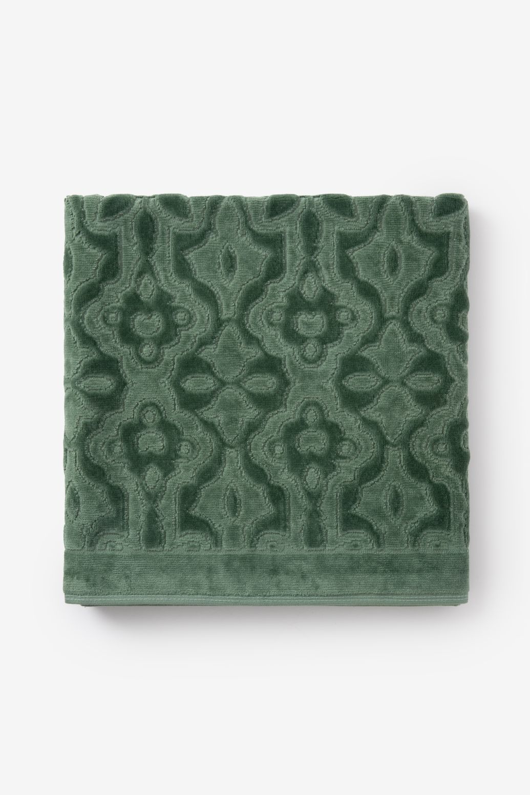 Groene velvet badmat